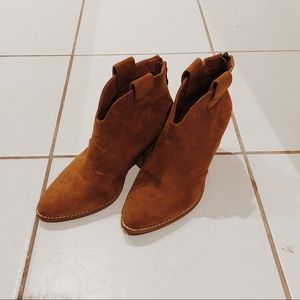 Tan Suede Cowgirl Boots